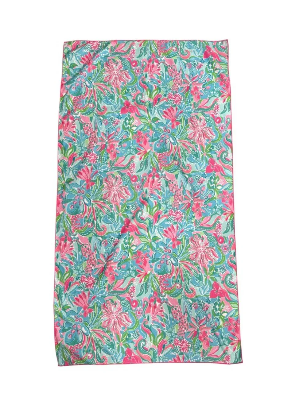 NWOT Lilly Pulitzer Printed Beach Lounge Pool Towel Pink Green Blue 40